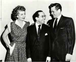 Lucille Ball, Marco Rizo, and Desi Arnaz in the early 1950s