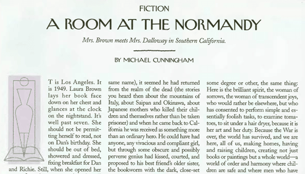 &quot;A Room at the Normandy&quot; by Michael Cunningham