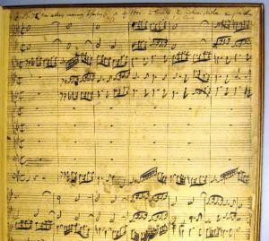 First page of Johann Sebastian Bach's manuscript to his Cantata BWV 97, 