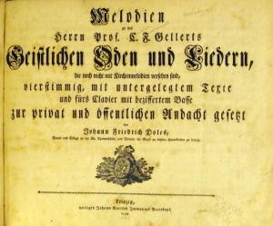 Geistlichen Oden und Liedern (1758) by Johann Friedrich Doles