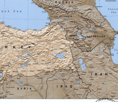 Detail, U.S. C.I.A. map, Eastern Turkey and vicinity, 2002