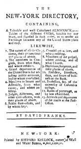 The New-York Directory (1786)