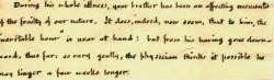 Detail of N. Goodwine letter containing quote below