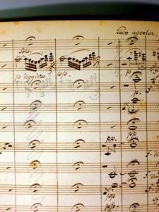 A passage from a copyist's manuscript to Mendelssohn's Meeresstille und glückliche Fahrt