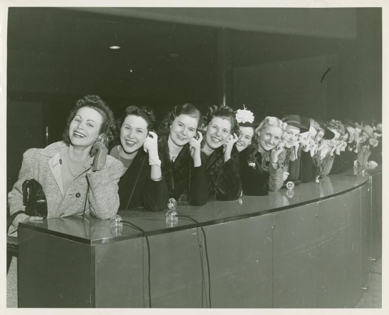 American Telephone & Telegraph Exhibit - Women on phones. Image ID: 1652510