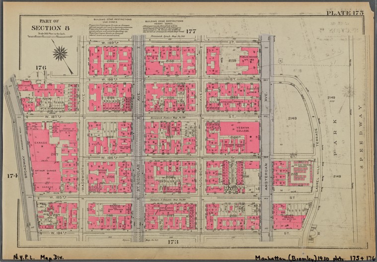 Map Div. Bromley Manhattan 1930, plate 175