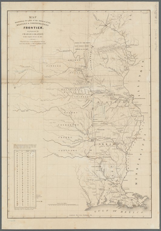 Map illustrating the plan of the defences of the western & north-western frontier (1837) by Washington Hood