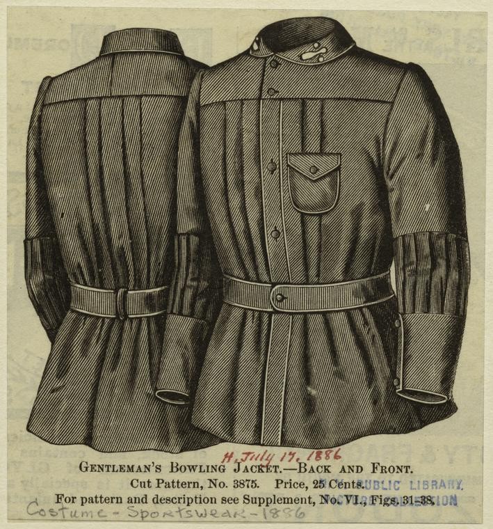 Gentleman'S Bowling Jacket - Back And Front., Digital ID 828137, New York Public Library