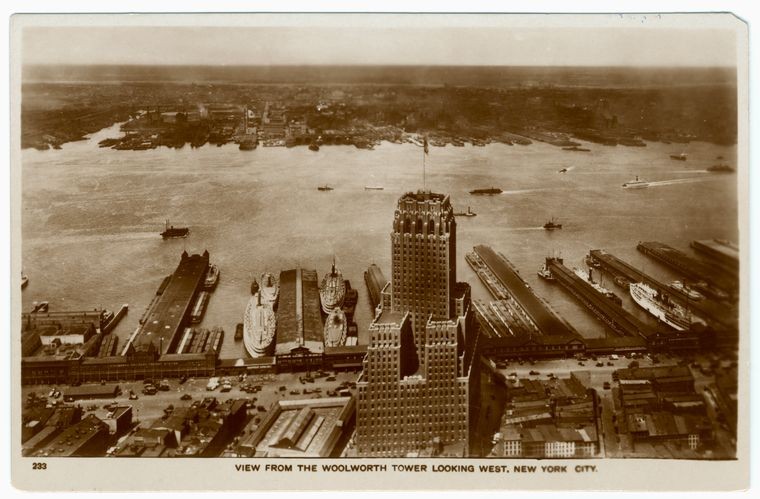 View from the Woolworth Tower looking West, New York City, Digital ID 836037, New York Public Library