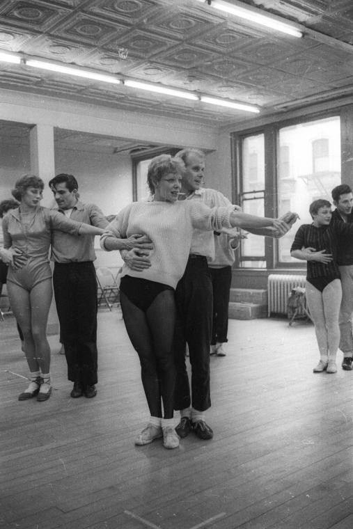 Bob Fosse and Gwen Verdon in rehearsal for New Girl in Town, Digital ID psnypl_the_4183, New York Public Library