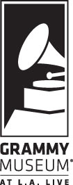 The log for the Grammy Museum features a stylized graphic of a gramaphone