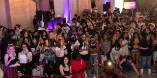 Photo from NYPL's Anti-Prom featuring crowd shot of teens