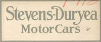Stevens-Duryea Motor Cars Logo