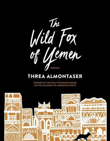Book cover for The Wild Fox of Yemen with a stylized city scape and a fox silhouette.