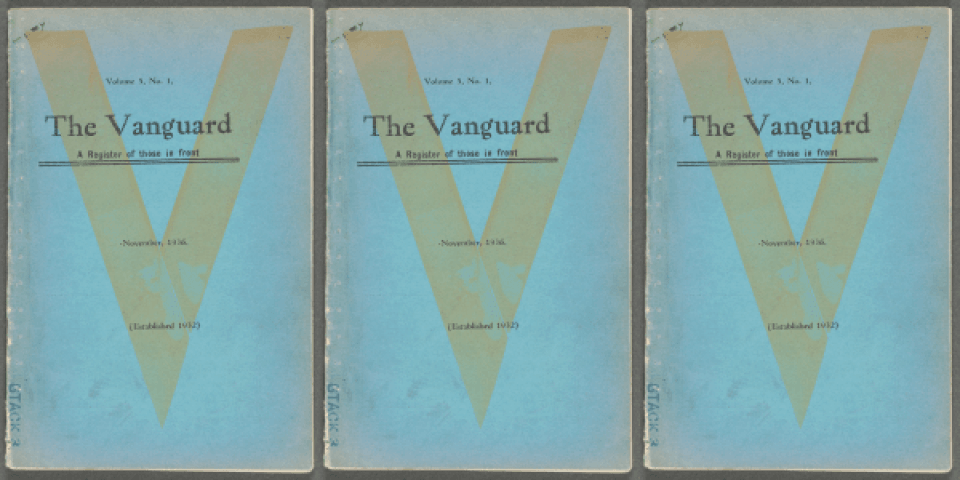 front cover of the Vanguard. Volume 5, number 1 