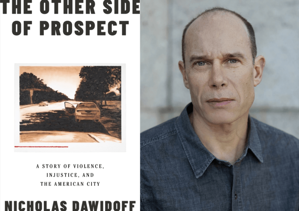 cover of The Other Side of Prospect book alongside headshot of author Nicholas Dawidoff