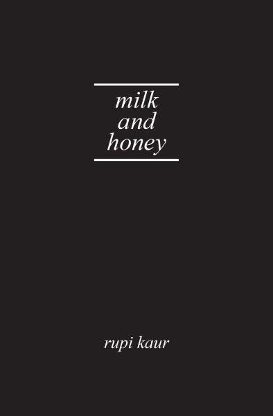 The cover of Milk and Honey features the title in white text against a black background.