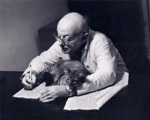 Henry Cowell with his cat PepperIconography CollectionMusic Division