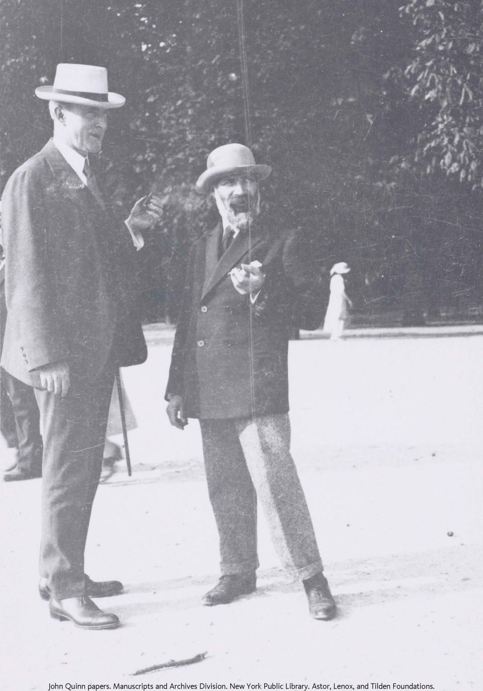 John Quinn with Constantin Brancusi, 1921