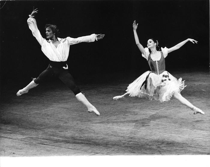 Peter Martins and Suzanne Farrell in New York City Ballet production of Flower Festival in Genzano, choreography by August Bournonville  Photograph by Martha Swope