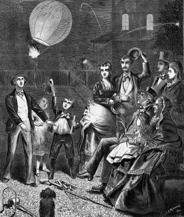 Image of Fire Balloon, Harper's Weekly, July 8, 1871