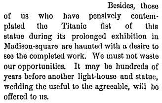 New York Times, October 3, 1882