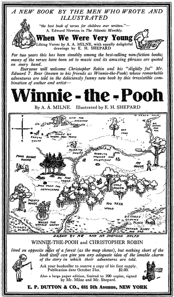 New York Times ad for Winnie the Pooh