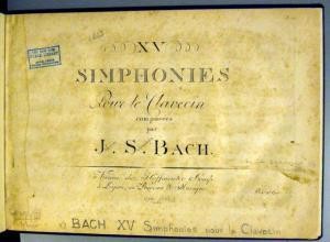 First edition of Bach's Sinfonien (1801)