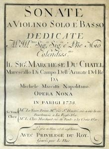 Michele Mascitti's Sonatas, op. 9 (1738) published by La veuve Boivin and Charles-Nicolas Le Clerc