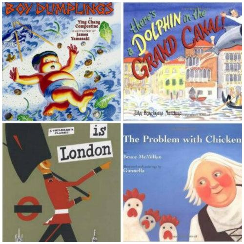 Collage of four children's book covers