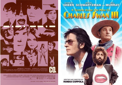 movie posters for CQ and A Glimpse Inside the Mind of Charlie Swan III