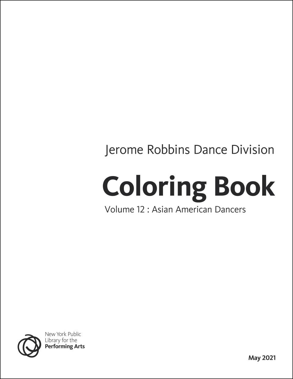 Jerome Robbins Dance Division Coloring Books, volume 12