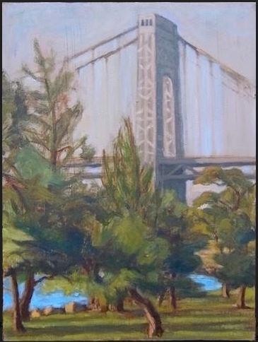 Painting of NYC bridge architecture