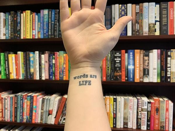 words are life tattoo