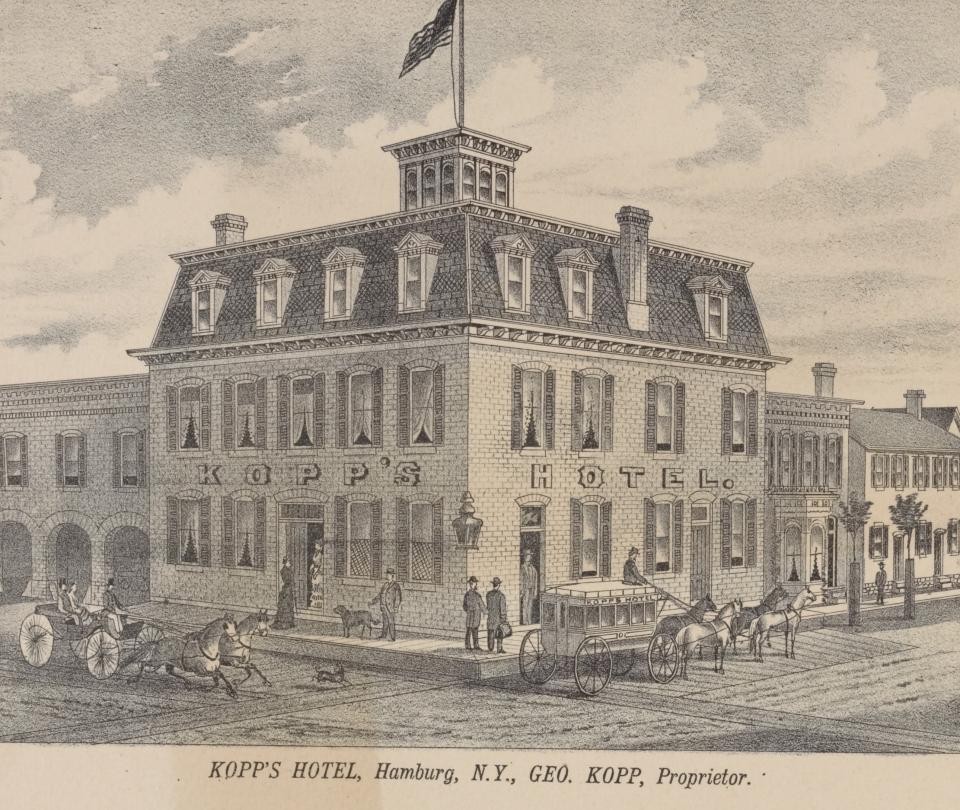 Kopp's Hotel, Hamburg, N.Y., Geo. Kopp, Proprietor from Illustrated historical atlas of Erie Co., New York