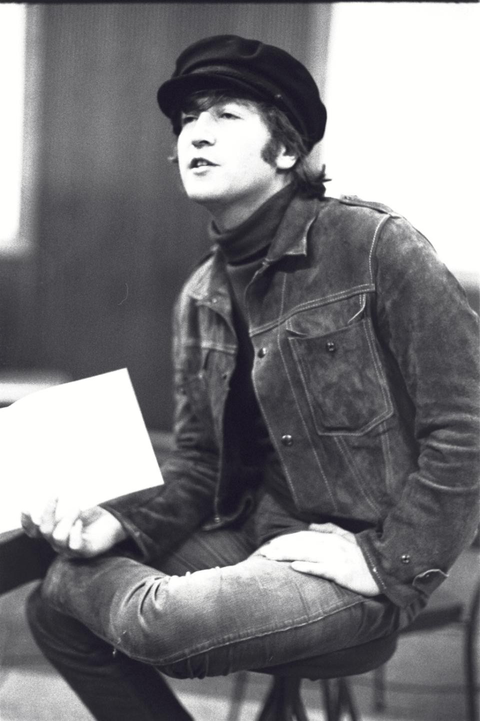 John Lennon (in his Greek sailor cap)