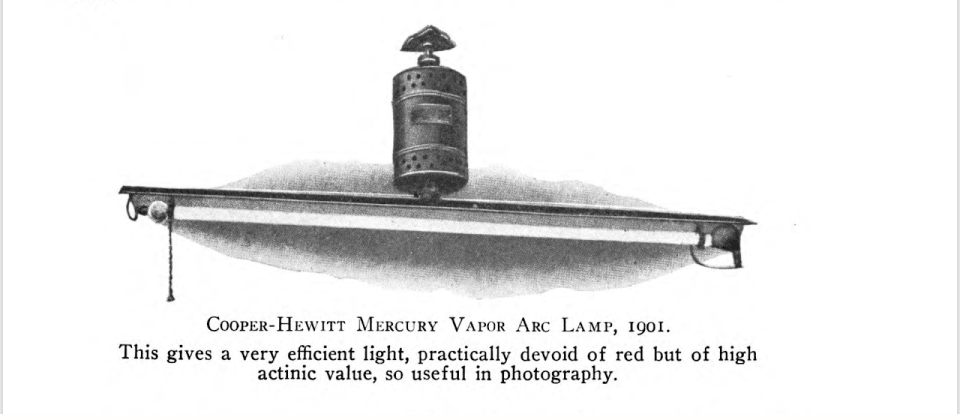 illustration of mercury arc lamp