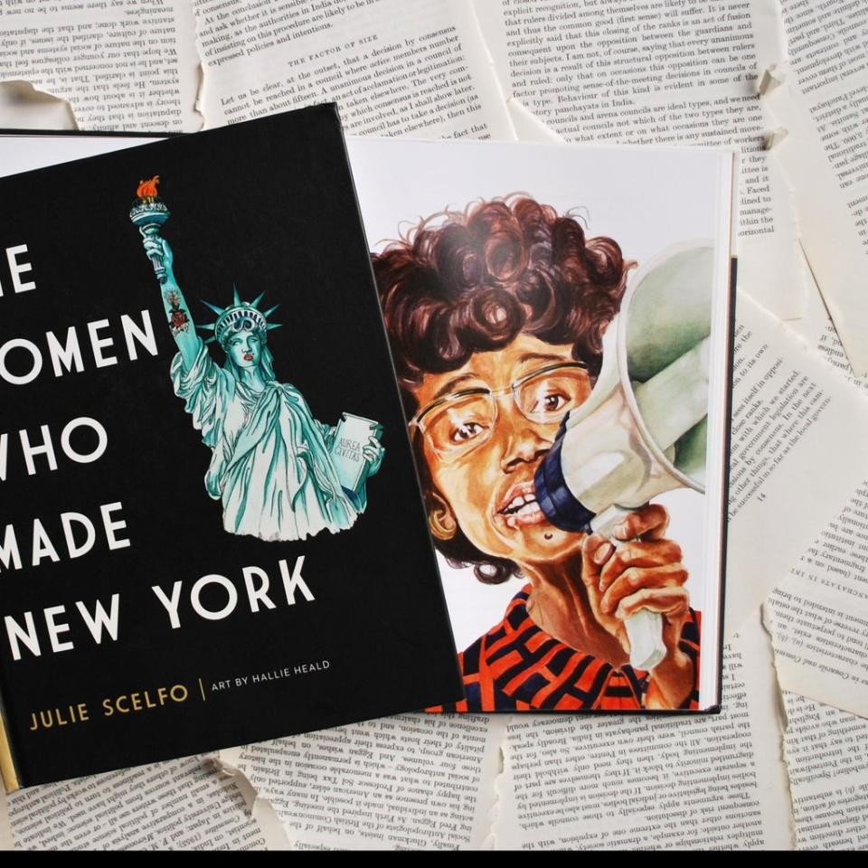 Cover and pages from The Women Who Made New York