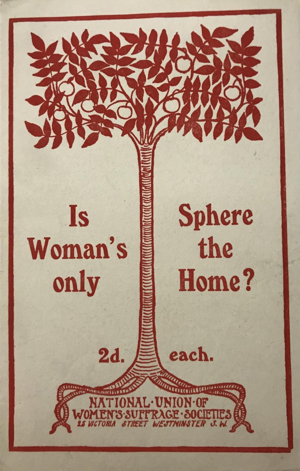 Pamphlet, Is Women's Only Sphere the Home?
