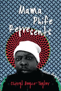 A book cover with a blue and red pattern and the portrait of a man, "Mama Phife Represents" written on it.