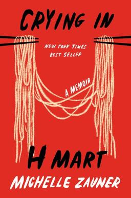 Book cover is red with title of book and with noodles that look like the letter H 