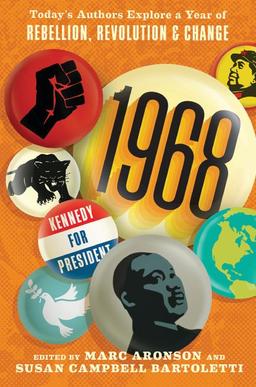 1968 campaign buttons, featuring images for the Black Panther party, Black Power movement, MLK Jr., and Kennedy for President