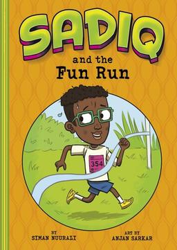 Illustration of Sadiq running on the cover