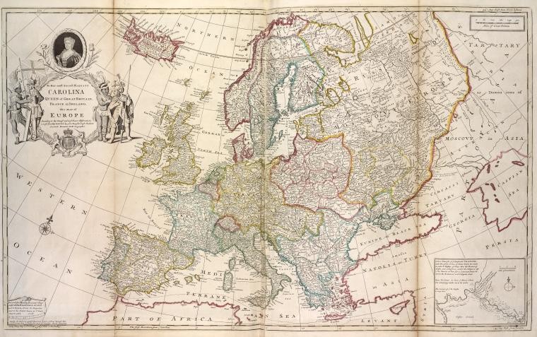 Map of Europe according to the newest and most exact observations ... 1736