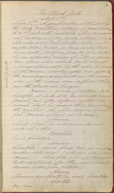 First page of NYPL prompt book