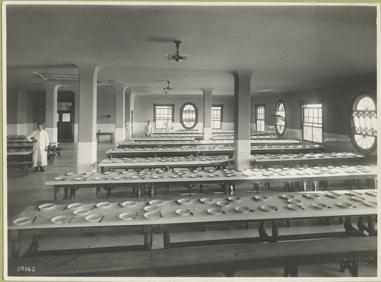 Dining hall on Ellis Island