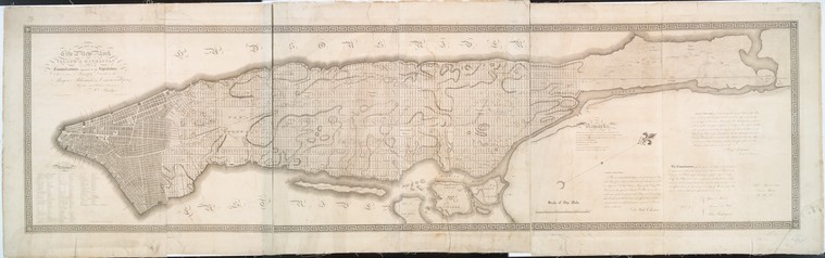 [The Bridges map.],This map of the city of New York and island of Manhattan.... / Wm. Bridges, city surveyor ; engraved by P. Maverick ; entered . . .Novr. 16th, 1811., Digital ID 54929, New York Public Library