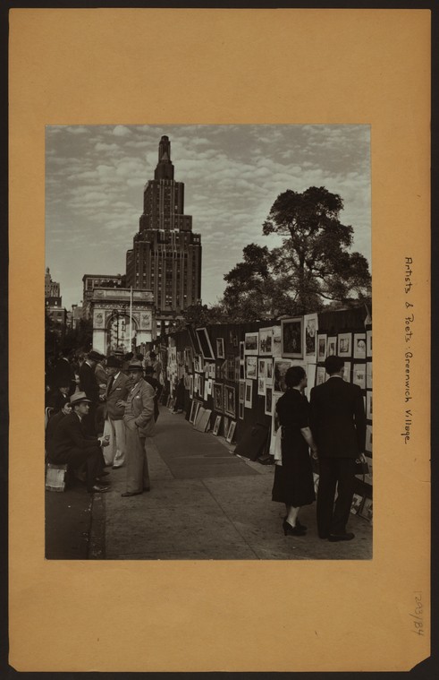 Washington Square ; Semi - annual Art Exhibit.], Digital ID 730552F, New York Public Library