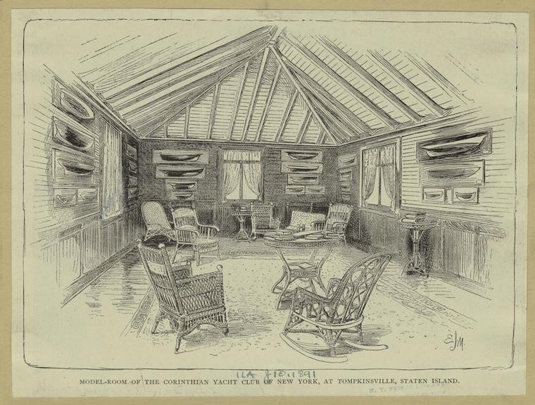 Model-room of the Corinthian Yacht Club of New York, at Tompkinsville, Staten Island