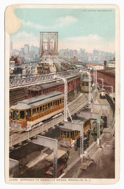 Approach to Brooklyn Bridge, Brooklyn, N. Y., Digital ID 836127, New York Public Library